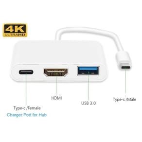 Cabo Hub Adaptador Usb 3.0 Tipo C X Usb Hdmi 4k Tipo C