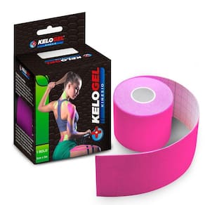 Fita Kinésio Bandagem Elástica Kelogel 5Cmx5M Azul Claro