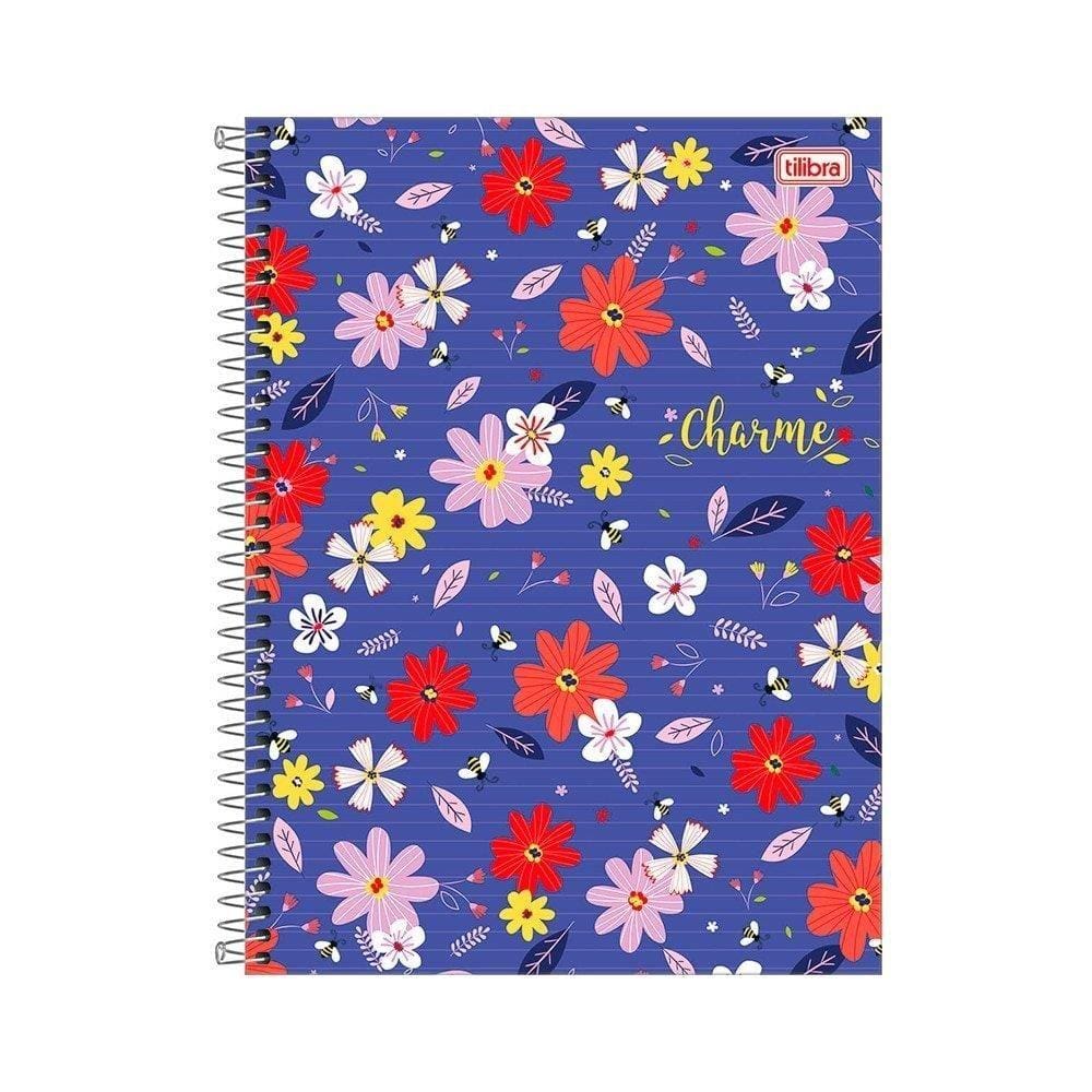 Caderno Espiral Tilibra Universitário Capa Dura 01 Matéria Happy 160 Folhas ¿ Embalagem com 4 Unidades