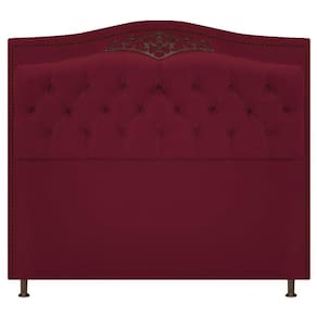 Cabeceira Estofada Yasmim 140 Cm Casal Suede Bordô