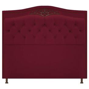 Cabeceira Estofada Yasmim 90cm Solteiro Suede Bordô
