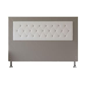 Cabeceira Casal 1,95m Havana Suede Bege Dal Poz Estofados