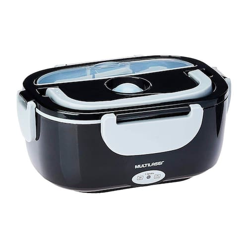 imagem-Marmita Elétrica Aquecedora de Alimentos Portátil Gourmet Preto Multilaser CE071- 60W - Bivolt