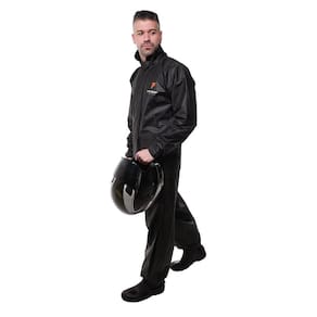 Conjunto Motoqueiro Combate com Gola PVC Preto - Pioneira, Tamanho: GG