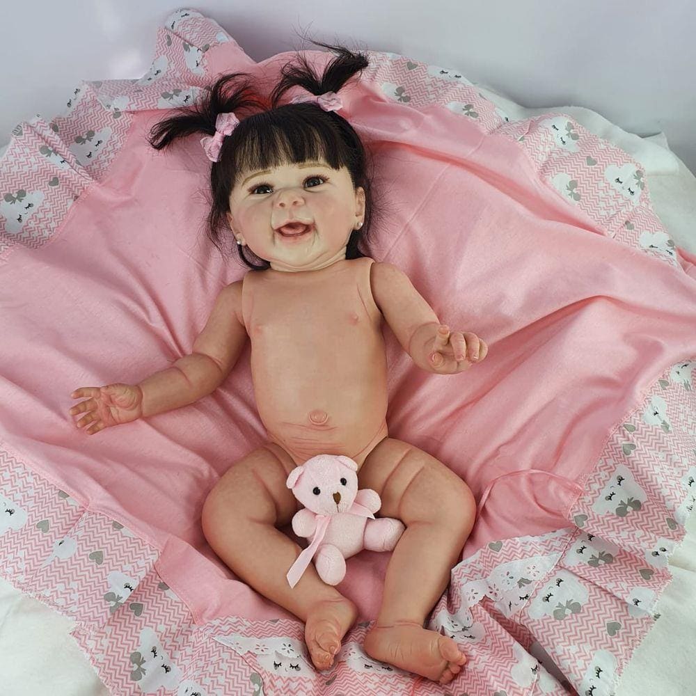 Bebê reborn realista com corpinho todo em silicone