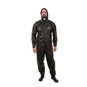 Conjunto Motoqueiro Combate com Capuz PVC Preto - Pioneira, Tamanho: XG