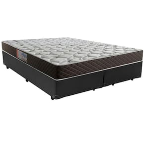 Cama Box Queen Colchão Mola Ensacada Acolchões + Box Sintético 68x158x198