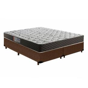Cama Box Queen Colchão Mola Ensacada Acolchões + Box Suede 68x158x198