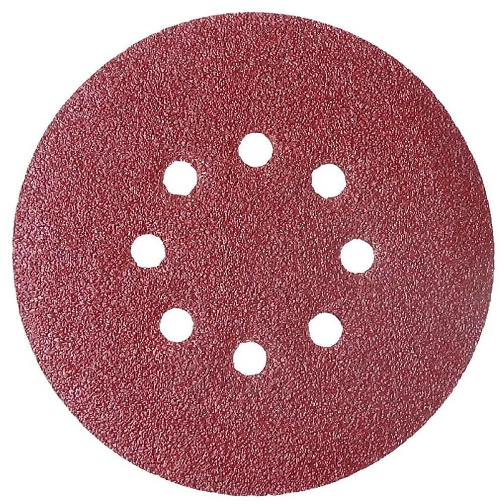Kit 100 Disco de lixa Ferro Madeira Vermelho 150mm Grão 100 Starfer