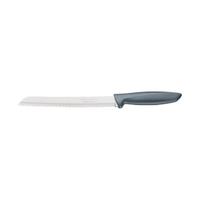 Faca para Pão Tramontina Plenus com Lâmina em Aço Inox e Cabo de Polipropileno Cinza 8" Tramontina