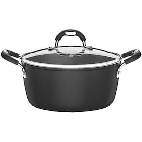 Caçarola Tramontina Mônaco Induction Alumínio Revestimento Antiaderente Starflon Preto 28 cm 6,4 L Tramontina
