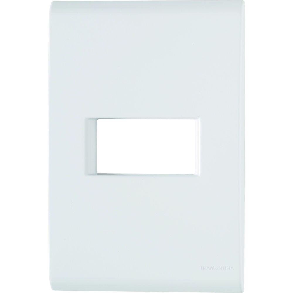 Placa 1 Posto Horizontal 4x2 Tramontina Liz Branca Tramontina