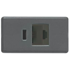 Módulo para Tomada de Telefone RJ11 Tramontina IzyFlat Grafite Tramontina