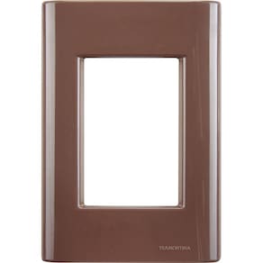 Placa 3 Postos 4x2 Tramontina Giz Café Tramontina