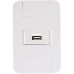 Conjunto 4x2 com 1 Tomada USB 1,5 A Bivolt Tramontina Tablet Branco Tramontina
