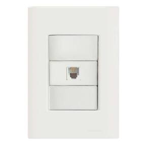 Conjunto 4x2 com 1 Tomada Telefone RJ11 Tramontina Giz Branco Tramontina