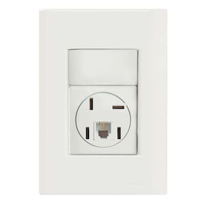 Conjunto 4x2 com 1 Tomada Telefone 4P e RJ11 Tramontina Giz Branco Tramontina