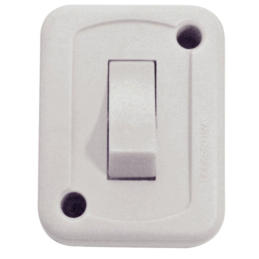 Interruptor de Sobrepor 1 Tecla Simples 10 A 250 V Tramontina Branco Tramontina