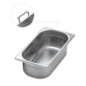 Cuba Gastronômica Tramontina 1/3 em Aço Inox com Alças Móveis Profundidade 200 mm - Aço 304 Tramontina