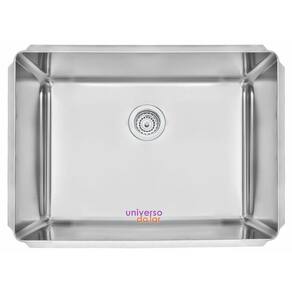 Cuba Profissional de embutir Tramontina Dritta Pro em Aço Inox com Acabamento Scotch Brite 70x50 cm Aço Inox