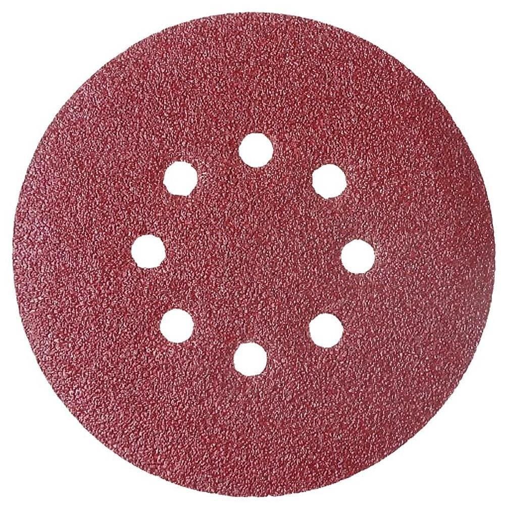 Kit 100 Disco de lixa Ferro Madeira Vermelho 150mm Grão 150 Starfer