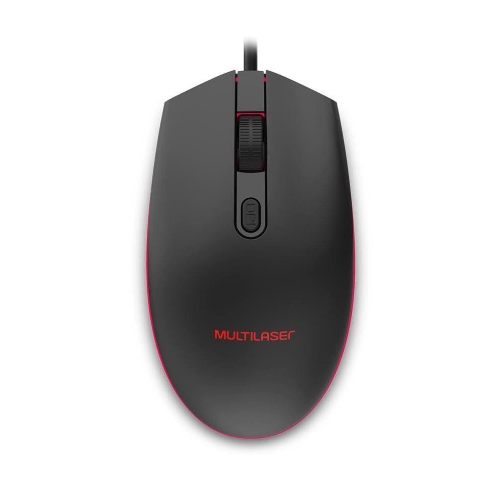 Mouse Gamer 2400DPI LED 7 Cores Preto - Multilaser - MO298