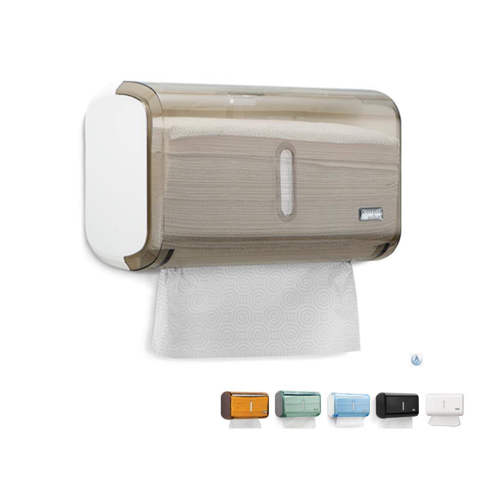Dispenser Porta Papel Toalha Interfolha Compacto Fumê Urban - Transparente