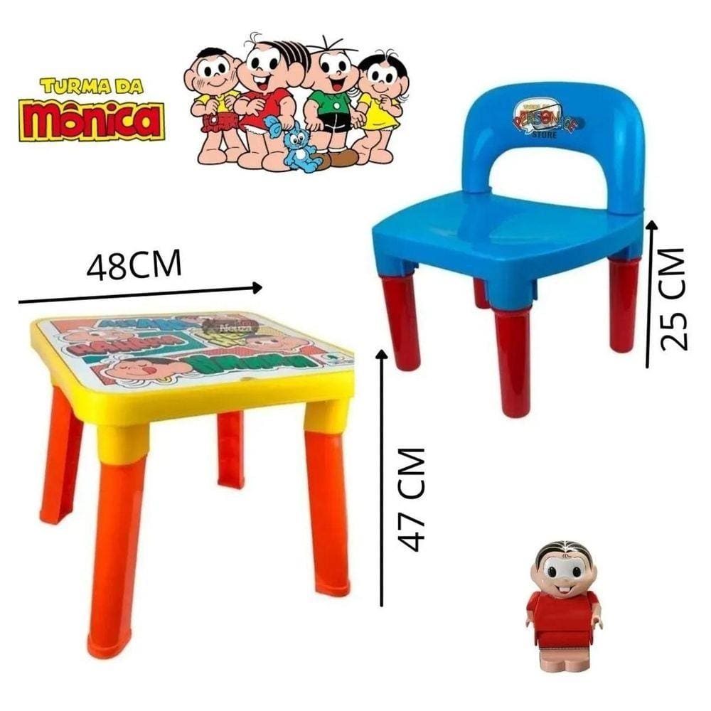 Mesinha Didática Cadeira E Boneca Turma Da Mônica 0260