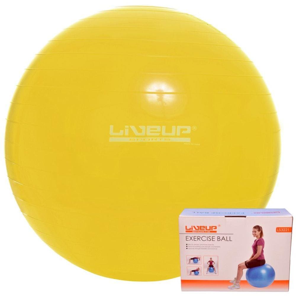 Bola Suíça para Pilates 75 cm LIVEUP LS3221 75 Amarelo