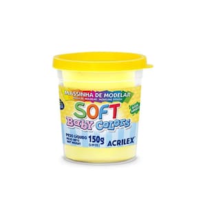 Massa De Modelar Soft Baby Colors Amarelo Bebê 150G Acrilex