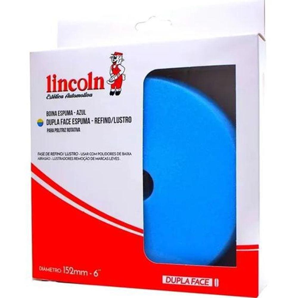 Boina De Espuma Dupla Face Refino/Lustro 6P Azul Lincoln