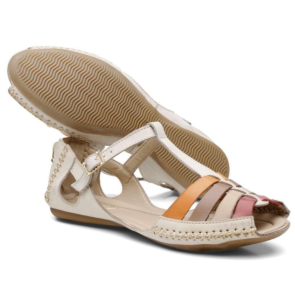 Sandália Rasteira Couro Letícia Alves 710