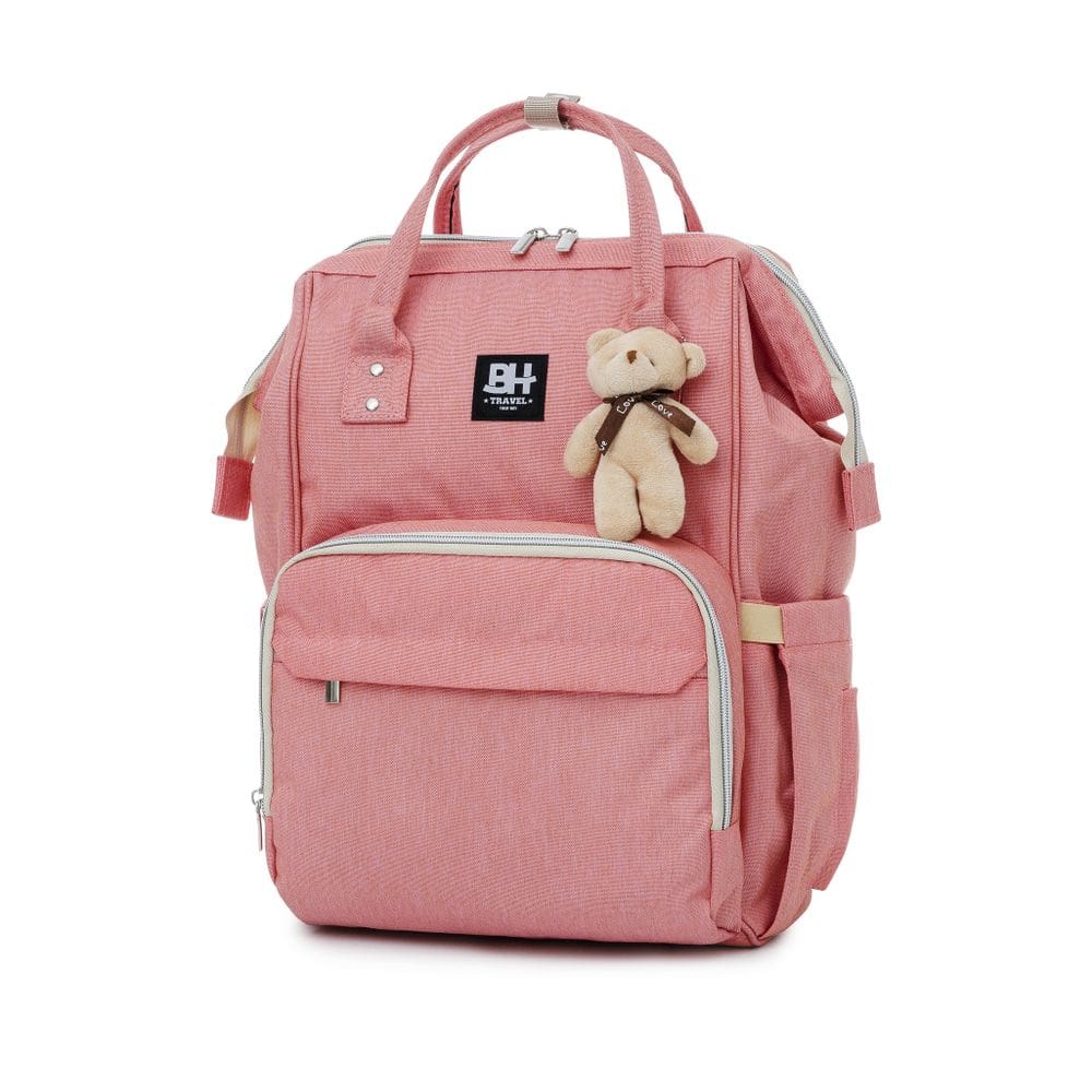 Bolsa Mochila Maternidade Bebê Menina Luxo Elegance Rosa