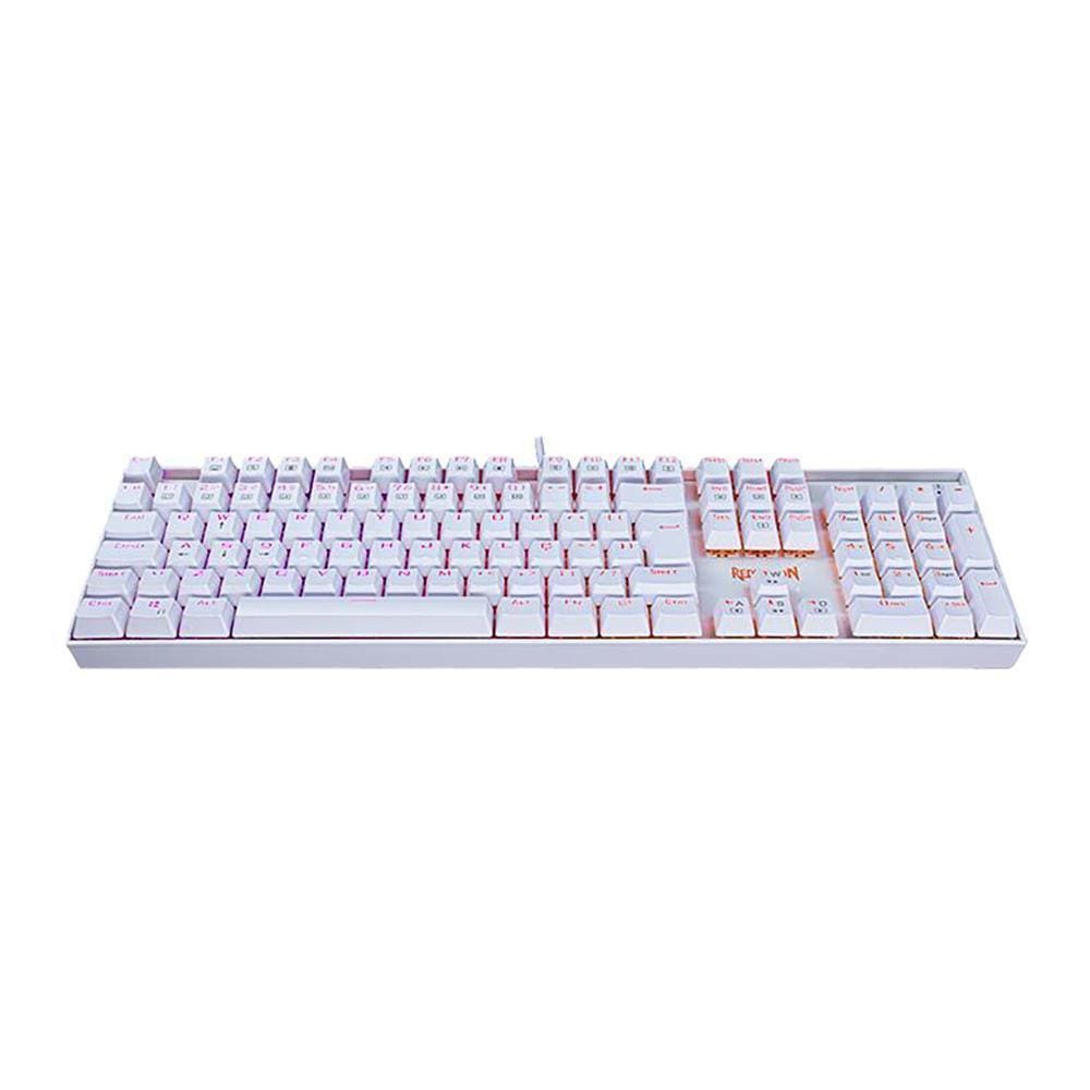 Teclado Mecânico Gamer Redragon Mitra Branco Rgb Switch