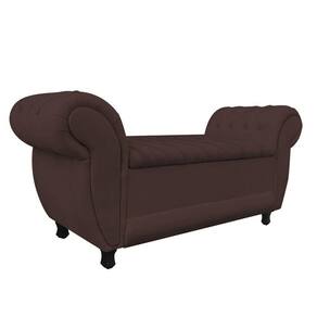 Recamier Baú Londres 1,20 M Suede Marrom