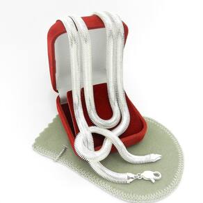 Corrente Masculina 70Cm 6Mm Largura Folheada Prata Cr417