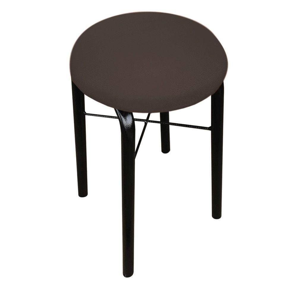 Banqueta Baixa Manu Suede Marrom