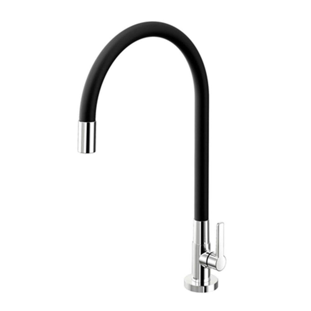 Torneira Cozinha Mesa Bica Alta Docol GaliFlex Preto/Cromado 00966957