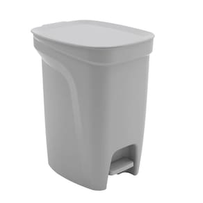 Lixeira Tramontina Basic Compact em Polipropileno Cinza com Haste em Aço Galvanizado 10 L Tramontina