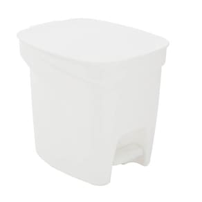 Lixeira Tramontina Basic Compact em Polipropileno Branco com Haste em Aço Galvanizado 7 L Tramontina