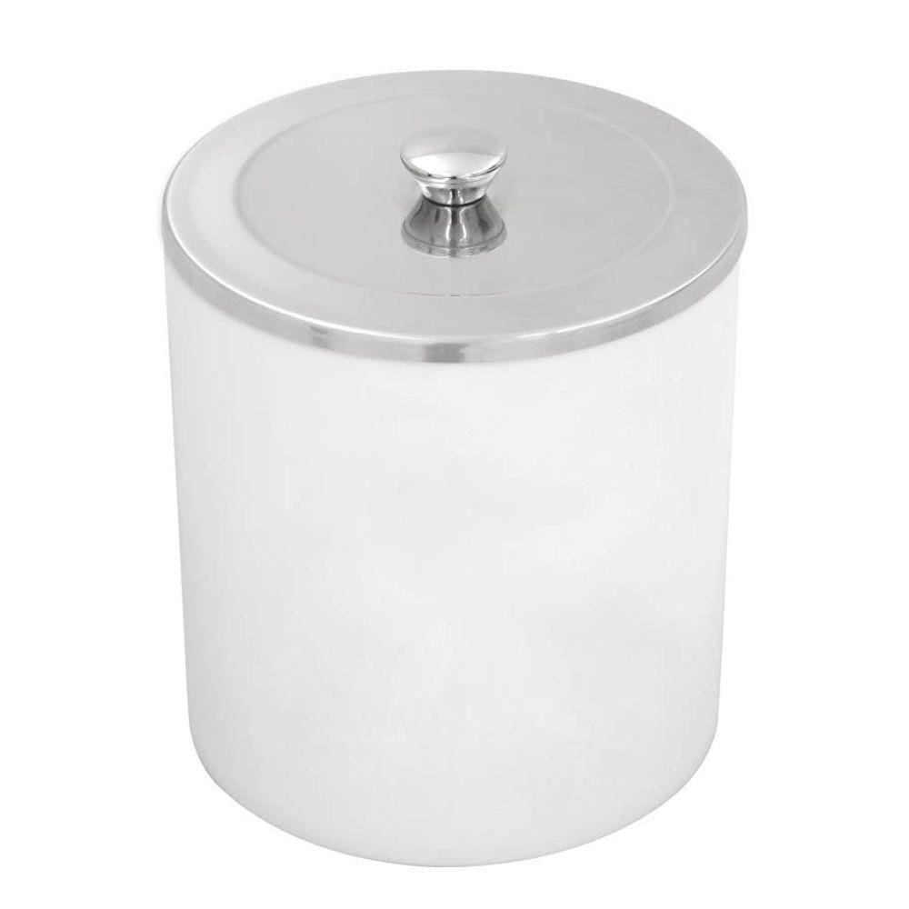 Lixeira Tramontina Útil com Tampa em Aço Inox Polido e Corpo em Polipropileno Branco 5 L Tramontina