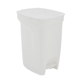 Lixeira Tramontina Basic Compact em Polipropileno Branco com Haste em Aço Galvanizado 10 L Tramontina