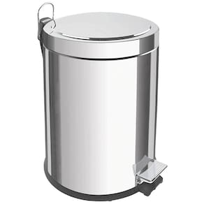 Lixeira Inox com Pedal Tramontina Brasil com Acabamento Polido e Balde Interno 3 L Tramontina