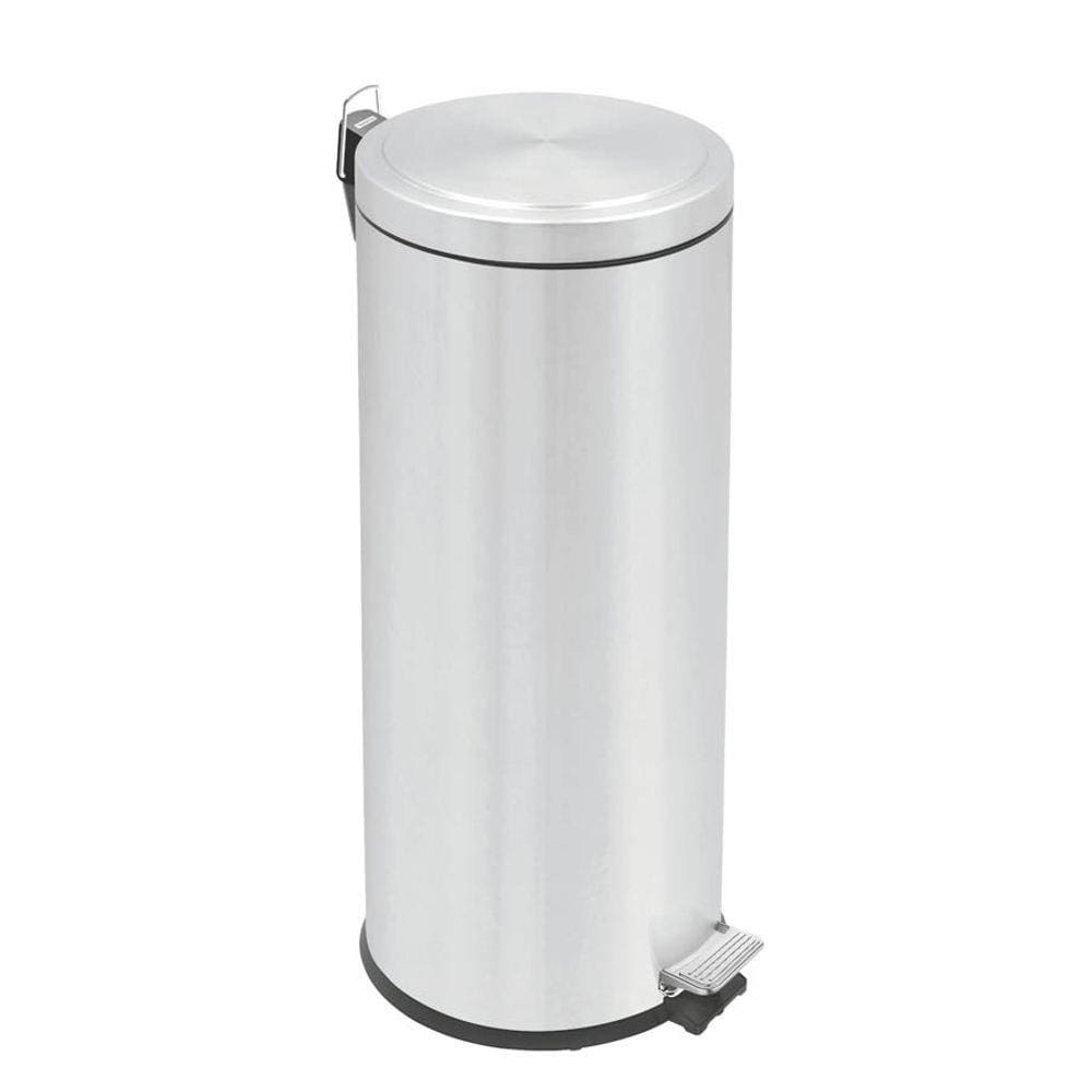 Lixeira Inox com Pedal Tramontina Brasil Plus com Acabamento Scotch Brite e Balde Interno Removível Tramontina