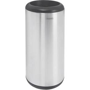 Lixeira Inox Tramontina Cápsula com Acabamento Scotch Brite e Aro e Base em Polipropileno 15 L Tramontina