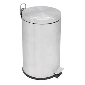 Lixeira Inox Pedal Tramontina Brasil Plus Acabamento Scotch Brite e Balde Interno Removível 12L Tramontina