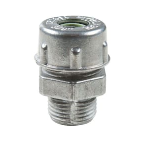 Conector prensa-cabo 3/8" em alumínio - bucha na cor cinza Tramontina