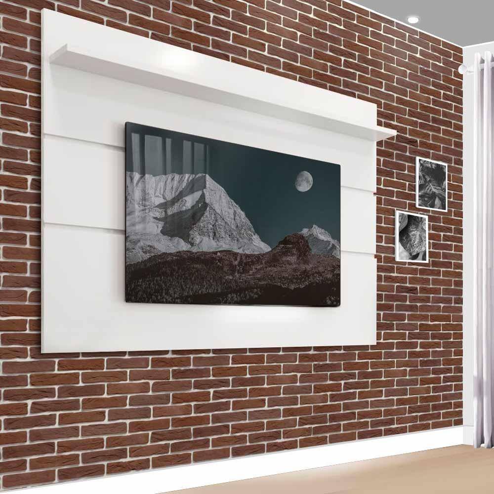 Painel Para Tv 60 Polegadas Branco Acetinado Prism Patrimar - Branco