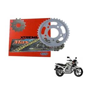 Kit Relação Transmissão Honda Cbx 250 Twister 2001 até 2008 Aço