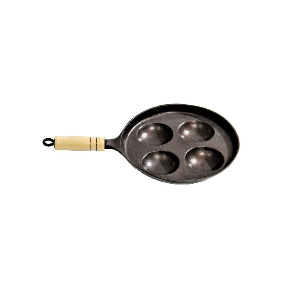 Frigideira Frita 04 Ovos Antiaderente Cabo de Madeira 23cm